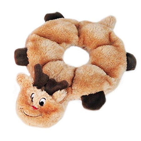 ZippyPaws Holiday Loopy Reindeer Squeaky No Stuffing Plus...