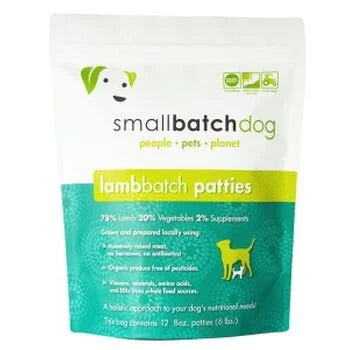 Small Batch Dog Lamb Patties Raw Frozen Dog Food - 6 lb Bag
