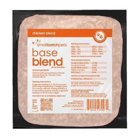 Small Batch Dog & Cat Frozen Chicken Blend 2lb