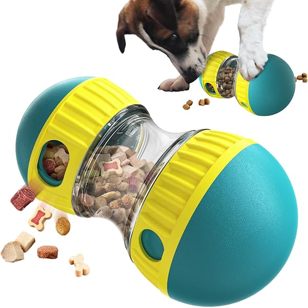 Starmark Bob-A-Lot Interactive Dog Toy, Small - Treat Dispensing Wobble Toy for Dogs