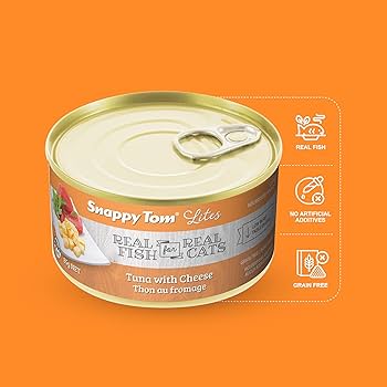 Snappy Tom Lites Tuna with Cheese Wet Cat Food, 3 oz Cans