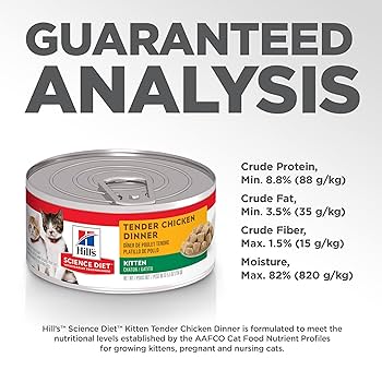 Hill's Science Diet Kitten Tender Chicken Dinner, Wet Cat Food, 5.5 oz Can, 24-Pack