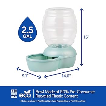 Petmate Replendish Gravity Waterer - 2.5 Gallon - with Microban Protection