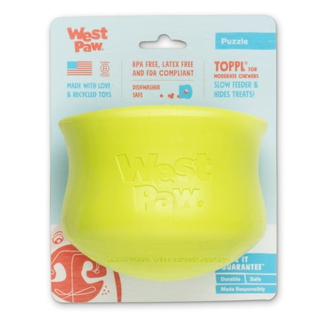 West Paw Zogoflex Toppl Dog Toy - Treat Dispensing Puzzle, XL, Granny Smith (Green)