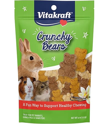 Kaytee Bunny Bites Carrot Chews - Small Animal Wood Toys, 4-Pack