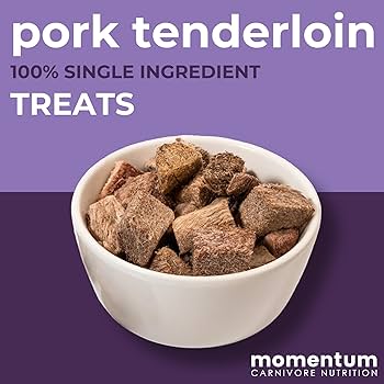 Momentum Carnivore Nutrition Freeze-Dried Pork Tenderloin Cat Treats - 2.5 oz Bag