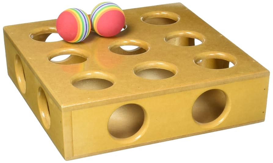 SmartCat Peek and Play Toy Box - Interactive Cat Toy - Stimulates Hunting Behavior