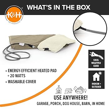 K&H Pet Products Lectro-Soft Heated Pet Bed - Small Outdoor/Indoor Warming Pad for Cats & Dogs - 14" x 18"
