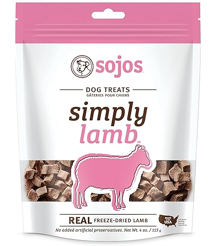 Sojo's Simply Lamb Freeze-Dried Dog Treats - Natural Raw Meat Snack, 4 oz