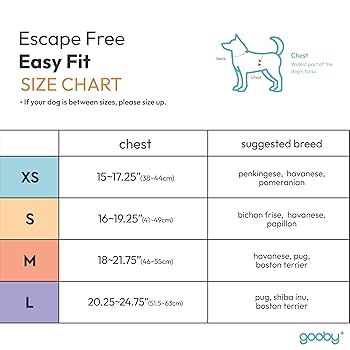 Gooby Escape Free Easy Fit Harness - Orange, Small - No Pull Step-in Patented Dog Harness