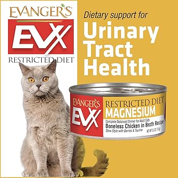 Evanger's EVX Restricted Diet Magnesium Boneless Chicken in Broth Wet Cat Food, 5.5 oz Can