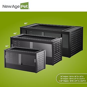 New Age Pet ECOFLEX 60" Mojave Reptile Lounge - Espresso Black