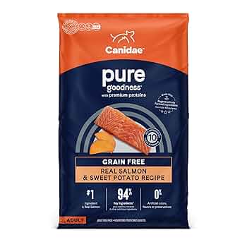 Canidae PURE Grain-Free Salmon & Sweet Potato Dry Dog Food, Limited Ingredient, 22 lb