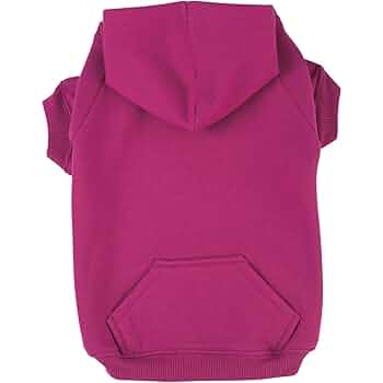 Zack & Zoey Basic Dog Hoodie - Raspberry Sorbet, Size Medium, Pet Sweatshirt