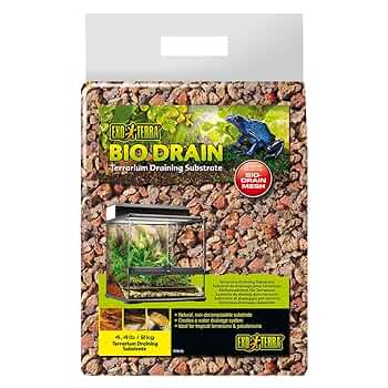 Exo Terra BioDrain Terrarium Substrate - 4.4 lbs / 2 kg - Draining Substrate for Reptile & Amphibian Habitats
