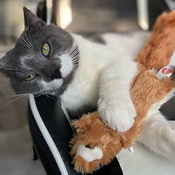SPOT Ethical Products Flippin' Skinneeez Squirrel Cat Toy - Interactive, Realistic, Catnip, 15"