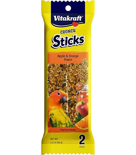 Vitakraft Cockatiel Crunch Sticks - Kiwi & Lemon Flavor - 3.5 oz - Twin Pack Bird Treat