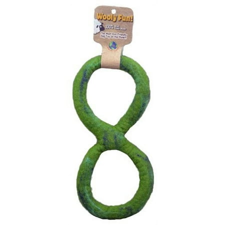 One Pet Planet Wool Dog Toy  11-Inch  Green