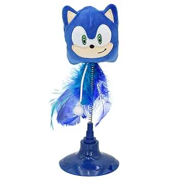 Multipet Sonic the Hedgehog Cat Swatter Toy - 9 Inches - Sega Sonic Cat Toy