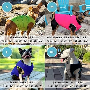 Gooby Padded Vest Dog Jacket - Solid Blue, Small - Warm Fleece Vest with Dual D Ring Leash