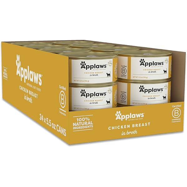 Applaws Natural Wet Cat Food - Chicken Breast in Broth, 5.5oz Can (24 Count) Limited Ingredient
