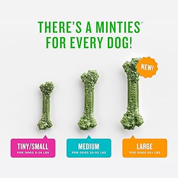Minties Dental Treats for Tiny/Small Dogs - 16 Count, 6.4 oz - Vet Recommended