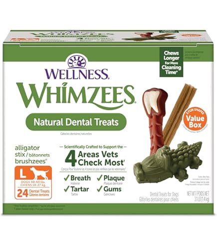 Whimzees Hedgehog Dental Dog Treats, Large Size, Single Treat or 30 Count Box
