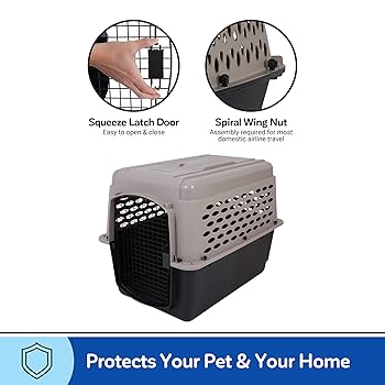 Petmate Vari Kennel 36" Dog Crate - Taupe/Black - 50-70 lbs - Airline Approved