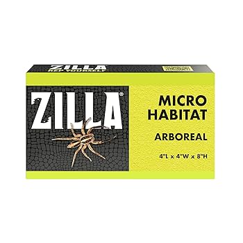 Zilla Micro Habitat Arboreal Small Terrarium - 4x4x8 Inch Reptile Enclosure