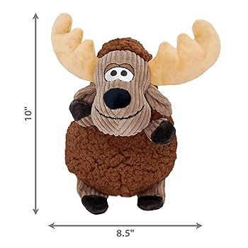 KONG Sherps Floofs Moose Plush Dog Toy - Medium Squeaky Cuddle Toy