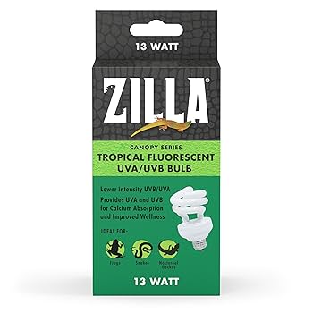 Zilla Tropical UVB/UVA Reptile Bulb - 13W, Canopy Series Fluorescent Lamp