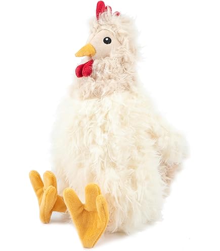 Ethical Skinneeez Plush Chicken Dog Toy - 17/18" Stuffing-Free Squeaky Chicken