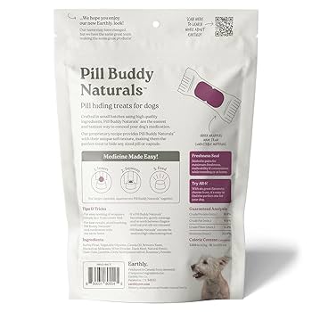 Presidio Pill Buddy Naturals Duck (Chicken-Free) Dog Treats - 90 Count, Pill Hiding, Medication Pouch