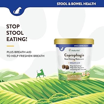 NaturVet Coprophagia Stool Eating Deterrent Plus Breath Aid - 70 Soft Chews