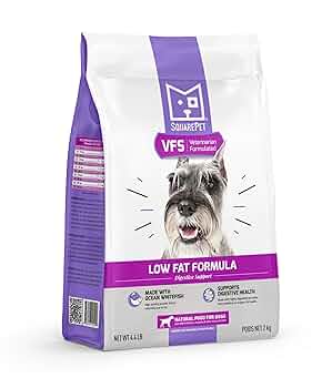 SquarePet VFS Low Fat Formula Dry Dog Food - Veterinarian Formulated, Whitefish, Digestive Support - 4.4lb Bag