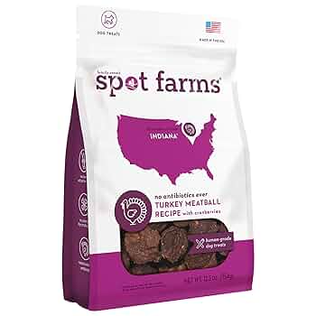 Spot Farms Dog Meatball Turkey Cranberry Treats - 12.5oz - All Natural, USA Made