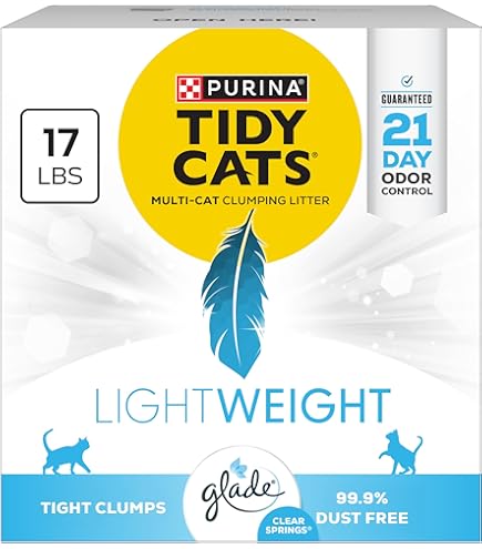 Purina Tidy Cats LightWeight Instant Action Multi-Cat Litter, Low Dust, Clumping, Odor Control - 8.5 lb Jug