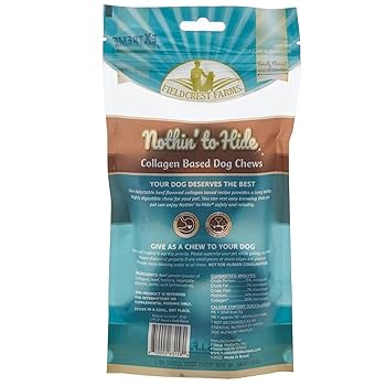 Fieldcrest Farms Nothin' to Hide Bagel Dog Treats - Beef Flavor, 3 inch, 2-Pack - Rawhide Alternative
