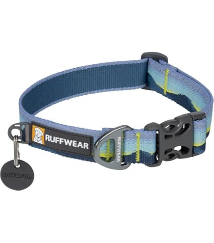 Ruffwear Front Range Dog Collar - Aurora Teal - Adjustable, Durable, Lightweight