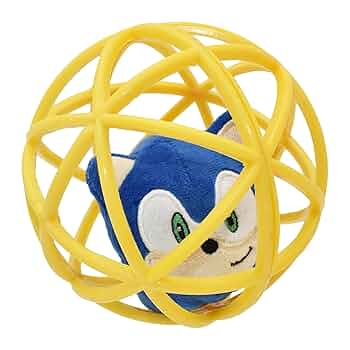 Multipet Sonic the Hedgehog Cage Ball Cat Toy with Bell