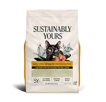 Sustainably Yours Natural Cat Litter, Large Grains, Multi-Cat, 13 lbs