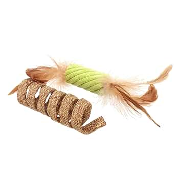 Ware Manufacturing Sassy Springs Cat Toys - 2 Pack Spring Toys with Feathers