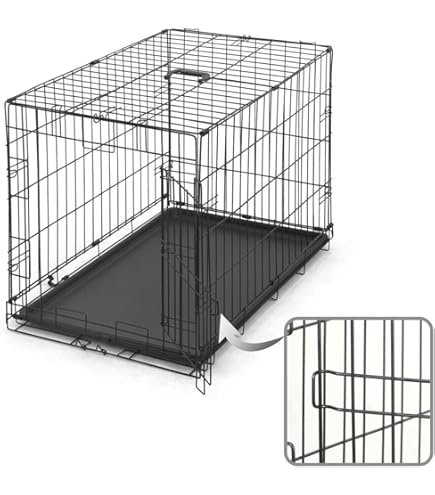 PetCrest Single-Door Wire Dog Training Crate - 24 inch