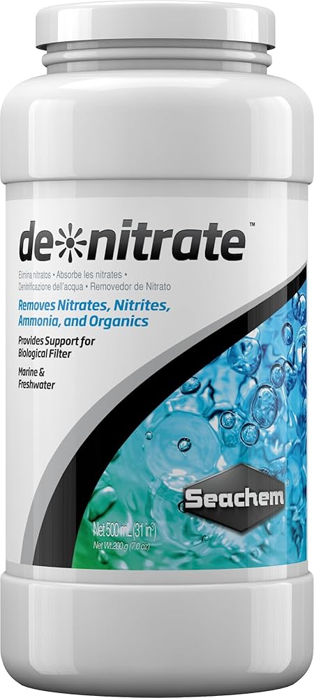 Seachem De Nitrate - Nitrate Remover - 500ml / 17oz - Aquarium Filter Media