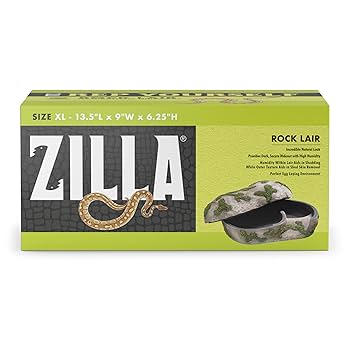 Zilla Rock Lair Terrarium Hideout - X-Large Reptile Cave with Removable Top