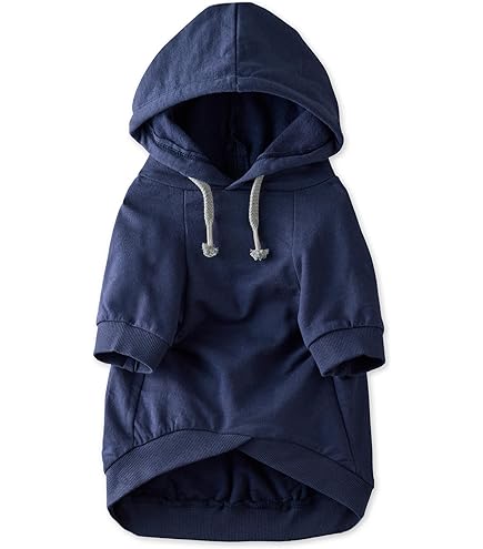 Zack & Zoey Basic Dog Hoodie, Large, Nautical Blue - Pet Sweatshirt