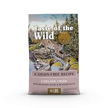 Taste of the Wild Lowland Creek Feline Dry Cat Food - 14 lb Bag, Quail & Duck Recipe