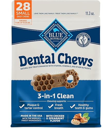 Yummy Combs Dental Treats for Medium Dogs, Protein Formula, 8 oz Bag