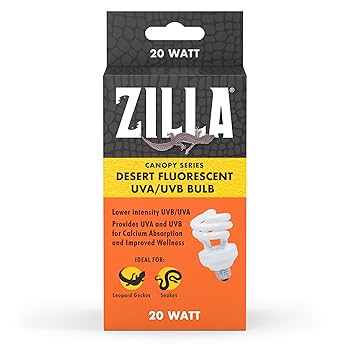 Zilla Desert UVB/UVA Bulb - 20W Fluorescent Reptile Light