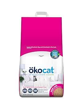Okocat Super Soft Clumping Natural Wood Cat Litter - Sensitive Paws, Unscented, 10.6 lbs